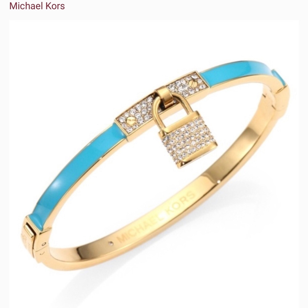 MICHAEL KORS TURQUOISE & GOLD ENAMEL BRACELET